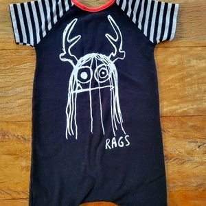 Rags to Raches short sleeve onesie, 12-18 months